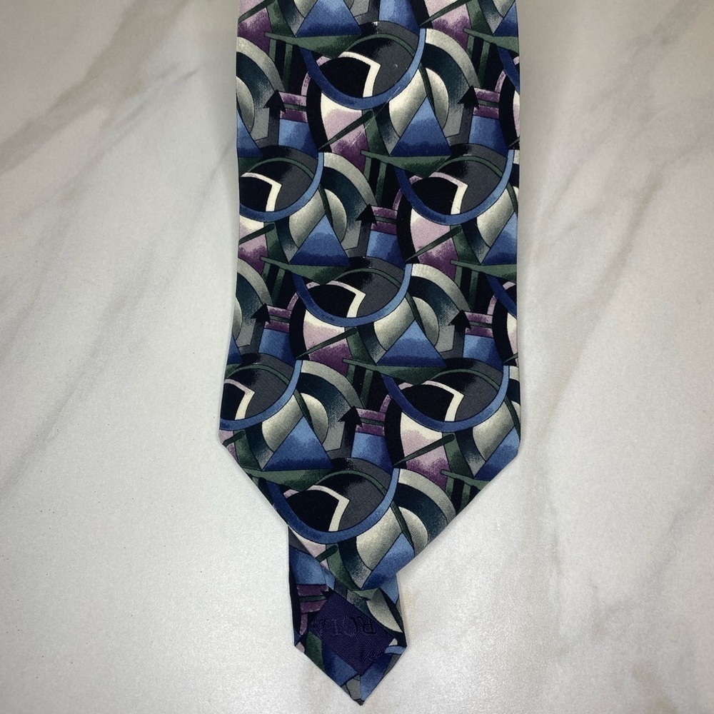J. Garcia Clockworks Collection Eight silk necktie